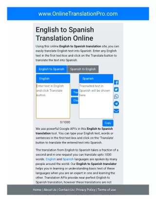 Translate from English to Spanish