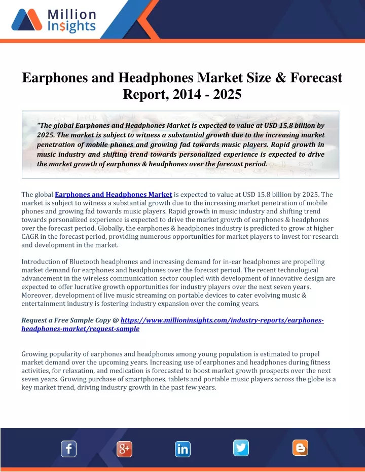 earphones and headphones market size forecast