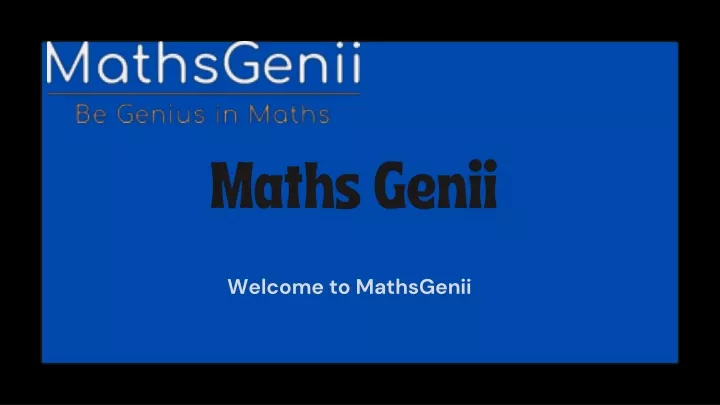 maths genii