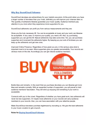 Buy SoundCloud Followers