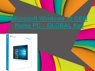 microsoft windows 10 oem home pc global key