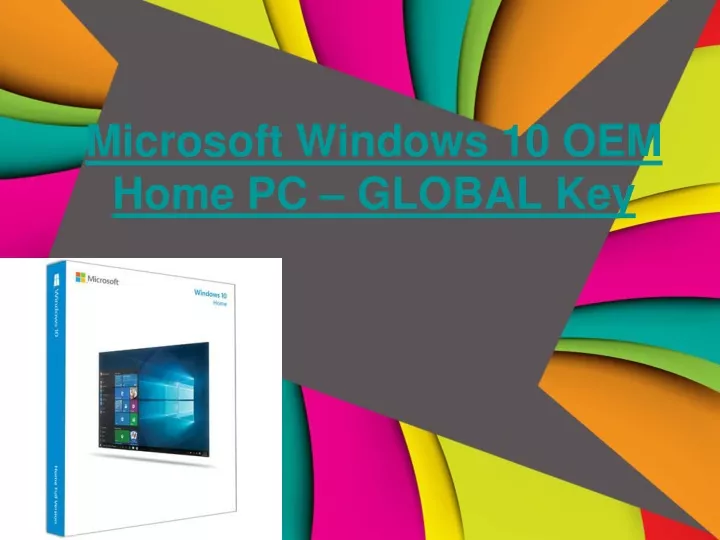microsoft windows 10 oem home pc global key