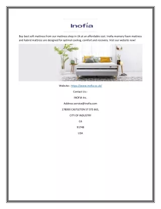 buy best soft mattress from our mattress shop