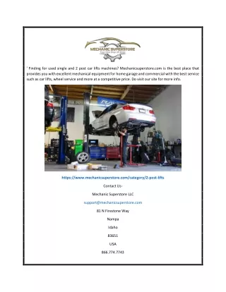finding for used single and 2 post car lifts