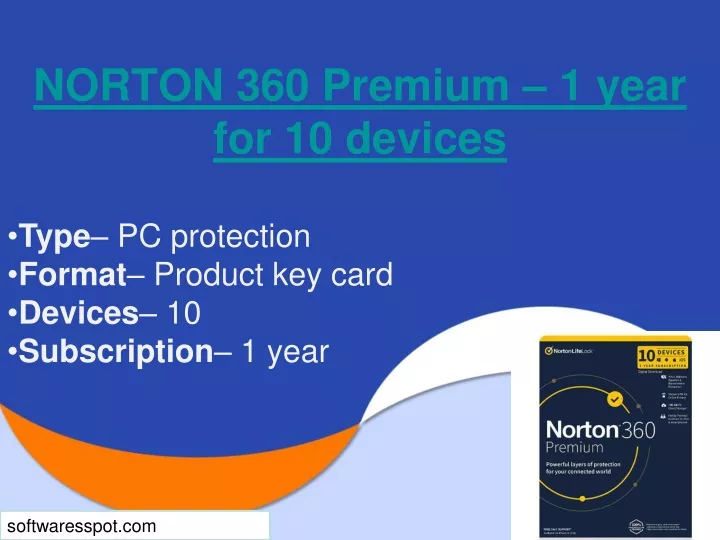 norton 360 premium 1 year for 10 devices