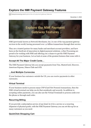 NMI Payment Gateway | 5 Star Processing