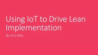 using iot to drive lean implementation
