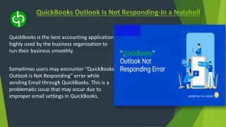 QuickBooks Outlook Is Not Responding-In a Nutshell
