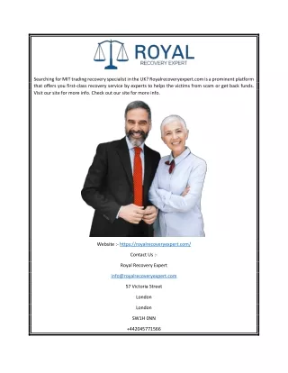 First-class Recovery Expert in UK | Royalrecoveryexpert.com