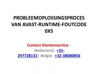 probleemoplossingsproces van avast runtime foutcode 0x5