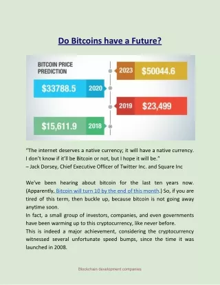 do bitcoins have a future