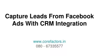 Capture Leads From Facebook Ads With CRM Integration