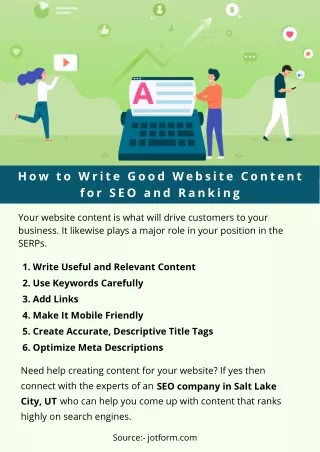 how to write good website content