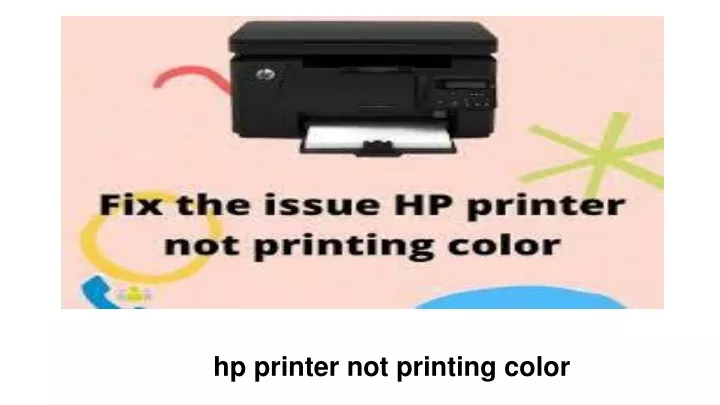 hp printer not printing color