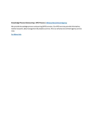 knowledge process outsourcing kpo process