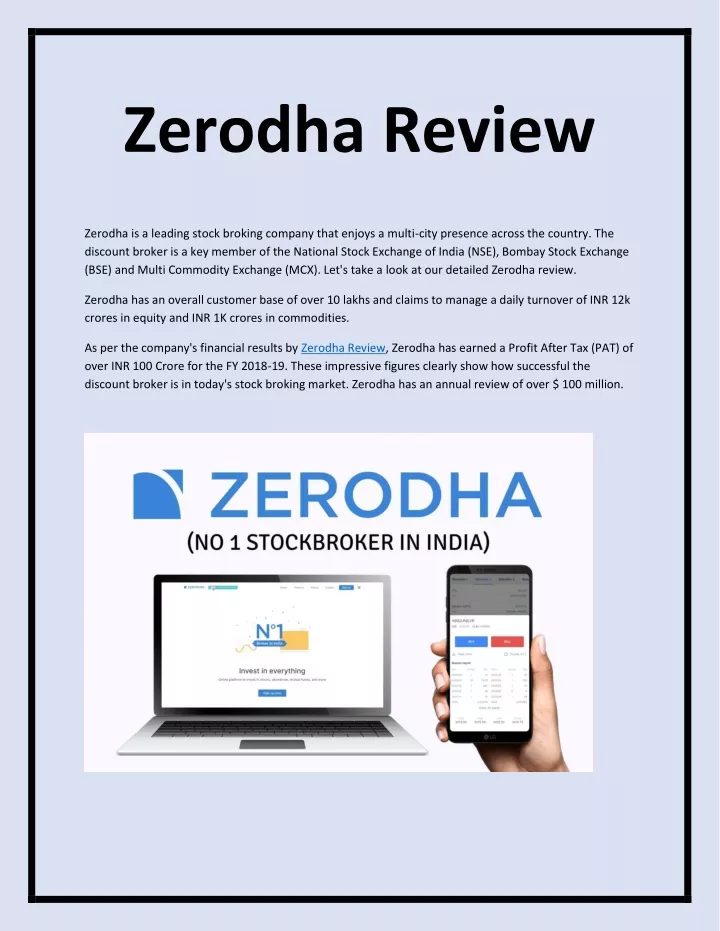 zerodha review