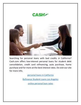 searching for personal loans with bad credits
