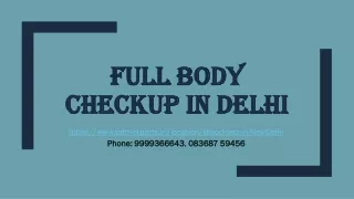 full body checkup in delhi