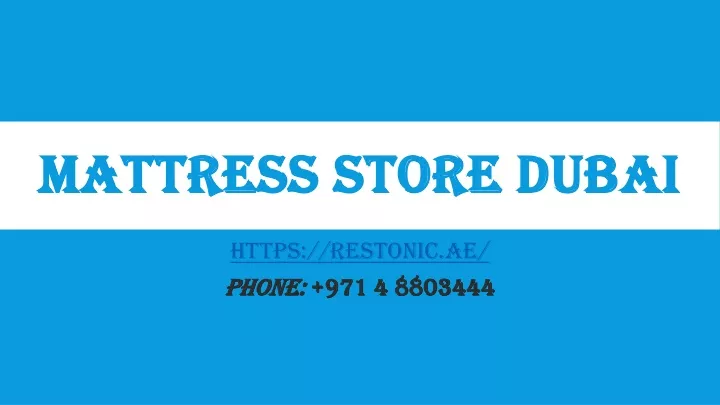 mattress store dubai