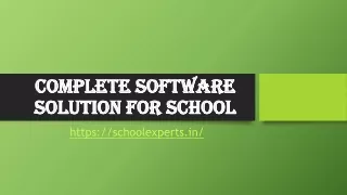 complete software solution for school