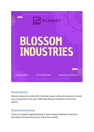 blossom industries