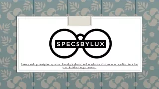 Use Your Own SPECS | Replace Lenses In Your Existing Frames - Specsbylux