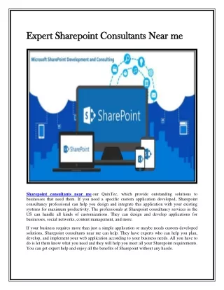 expert sharepoint consultants near me expert