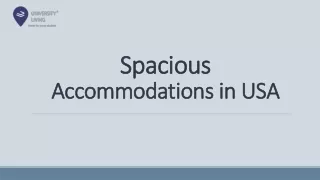 spacious accommodations in usa
