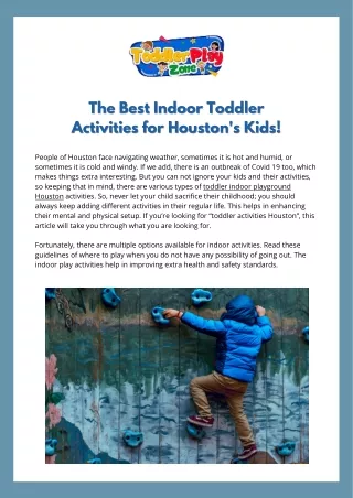 Exciting Toddler Activities for a Party and Occasions!