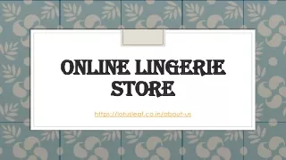 Online lingerie store