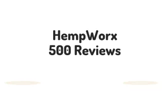 HempWorx 500 Reviews