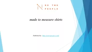 made to measure shirts