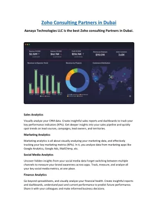 zoho consulting partners in dubai