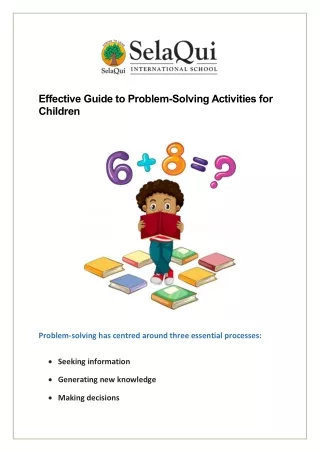 Effective Guide to Problem-Solving Activities for Children