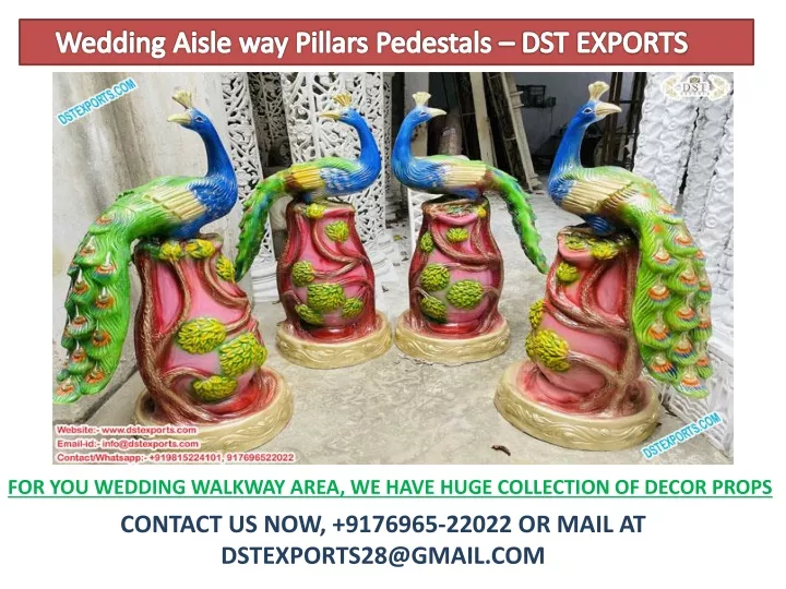 wedding aisle way pillars pedestals dst exports