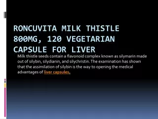Milk Thistle Capsules for Liver