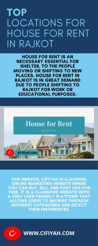 Top locations for house for rent in Rajkot