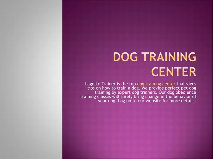 dog training center