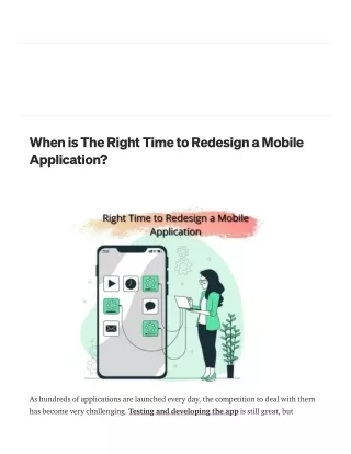 When is the right time to redesign a mobile application
