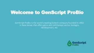 welcome to genscript probio