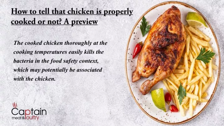 how to tell that chicken is properly cooked