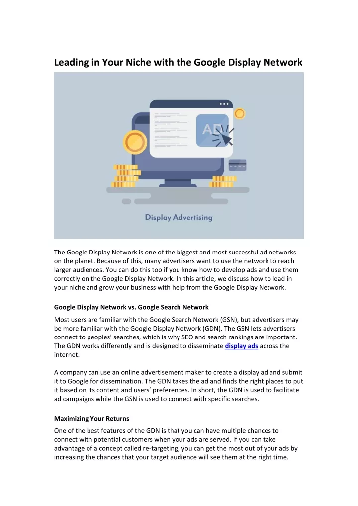 leading in your niche with the google display