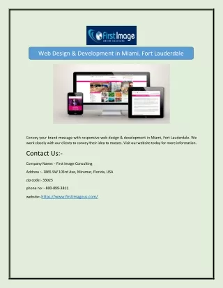 web design development in miami fort lauderdale