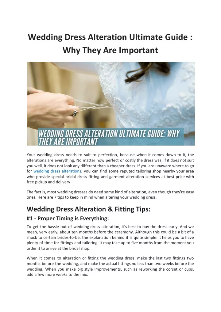 wedding dress alteration ultimate guide why they