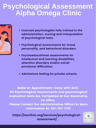 psychological assessment alpha omega clinic