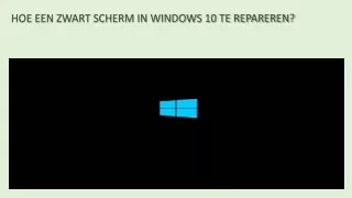 hoe een zwart scherm in windows 10 te repareren