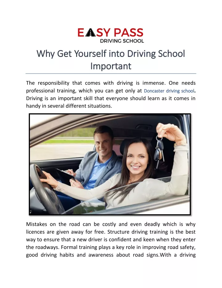 why why get yourself into driving school