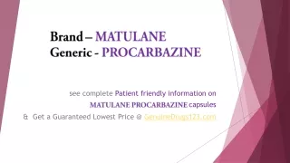 brand matulane generic procarbazine