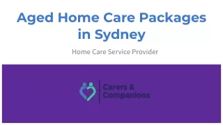 Aged Home Care Packages in Sydney