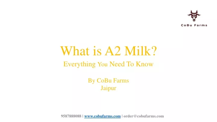 what is a2 milk